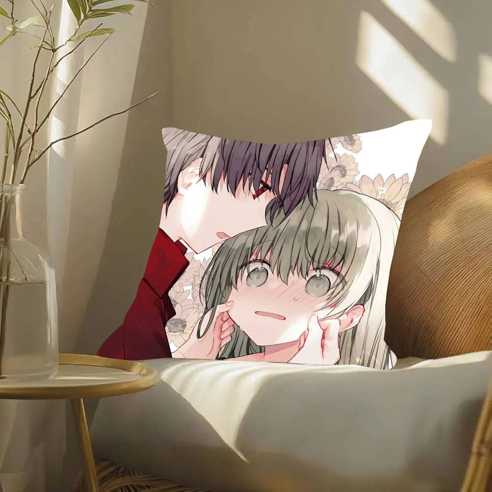 Saint Cecilia And Pastor L-Lawrence Anime Pillow Case Fashion Square Pillowcase Bedroom Sofa Room Ins Decoration Leisure