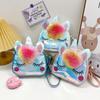Unicorn Shoulder Childrens Bag With Cartoon Pattern Adjustable Strap Shoulder