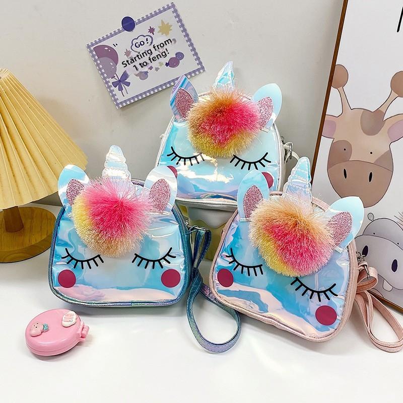 Unicorn Shoulder Childrens Bag With Cartoon Pattern Adjustable Strap Shoulder