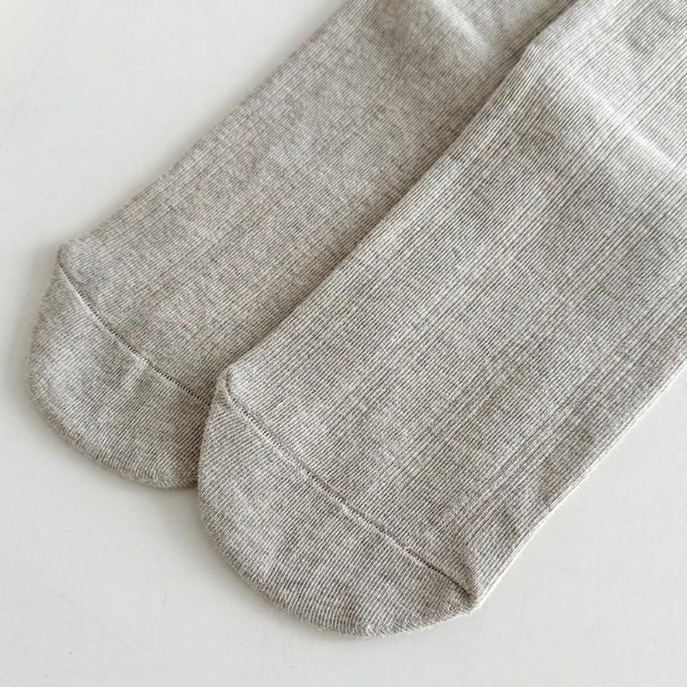 1 Pair Solid Color Ruffle Socks Vertical Stripes Korean Style Socks Comfy Frilly Socks  Daily Wear