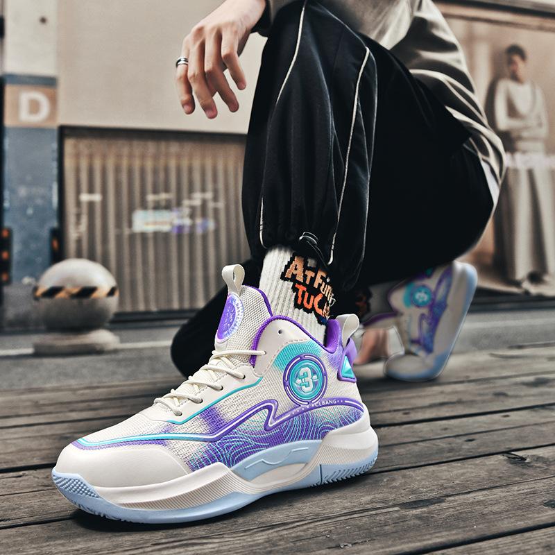 New mandarin duck basketball shoes, boys, teenagers, primary and secondary school children, and students play actual sports training shoes