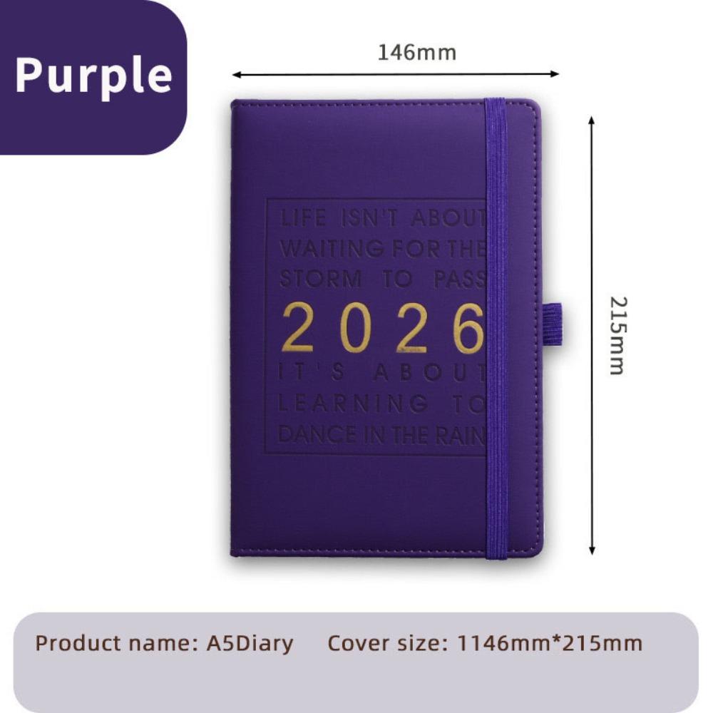 English 2026 Schedule Book A5 Diary Weekly Planner Multifunctional Notebook  School Office Supplies