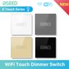 BSEED EU Touch Wifi Light Dimmer Smart Wireless Wifi Dimmer Glass Panel White Black Golden Colors For Smart Home E Series