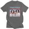Cool Vintage Timothee Chalamet TShirt for Men Short Sleeve Streetwear 90s Aesthetic TV Tshirt Oneck Pure Cotton Tee Shirt Gift