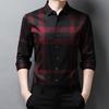 Men's Plaid Business Shirt Comfortable Stylish Commute Thin Style Outwear Men's Shirts for Spring Autumn