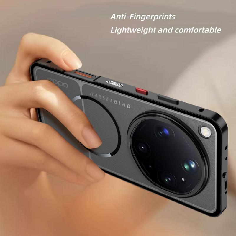 Elastic Snap Magnetic Metal Bumper Frame Case for Oppo Find X9 Ultra / X9 X9s Pro Clear Frosted PC Lens Protection Back Cover