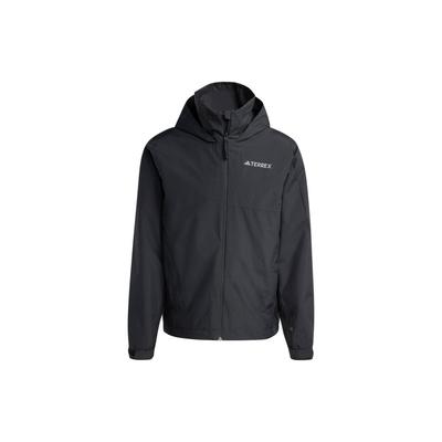 Solid Color Logo Print Hooded Jacket Men Jackets Black HN5455