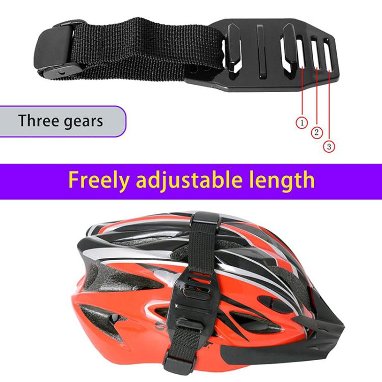 Universal Adjustable‑Strap Bike Helmet Camera Mount, 360° Swivel J‑Hook Bracket for GoPro Insta360 DJI Action Cameras