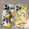 Summer Fruit Lemon Flower 3D Clear Case For iPhone 16 16E 15 14 13 12 11 Pro Max X XS X S Max XR 7 8 Silicone Cover_