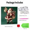 Creative DIY Framed Pearl Art Kit with Christmas Santa Pattern Sparkling Bead Canvas Ready to Display Relaxing Holiday Gift for Adults