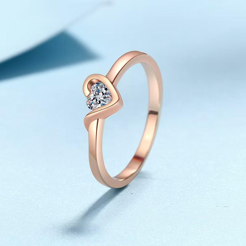 Charming Heart Ring: Cute, Simple, Versatile Size 9