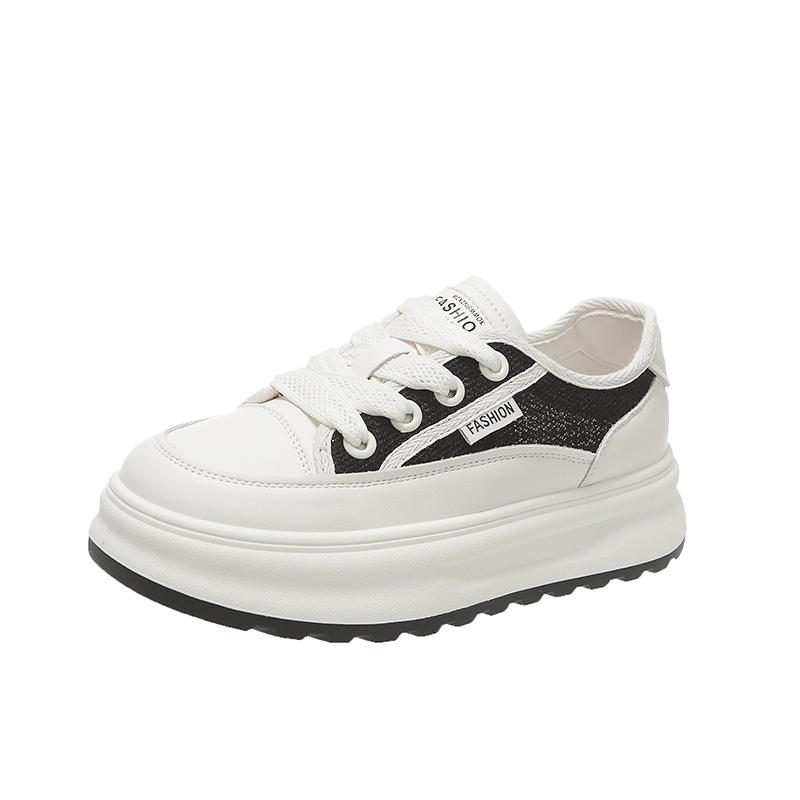 

Корейская обувь на танкетке, баскетбольные туфли, женские сабо на платформе, с круглым носком, повседневные кроссовки Modis, летние, маленькие, спортивные, дышащие, Creepe 35