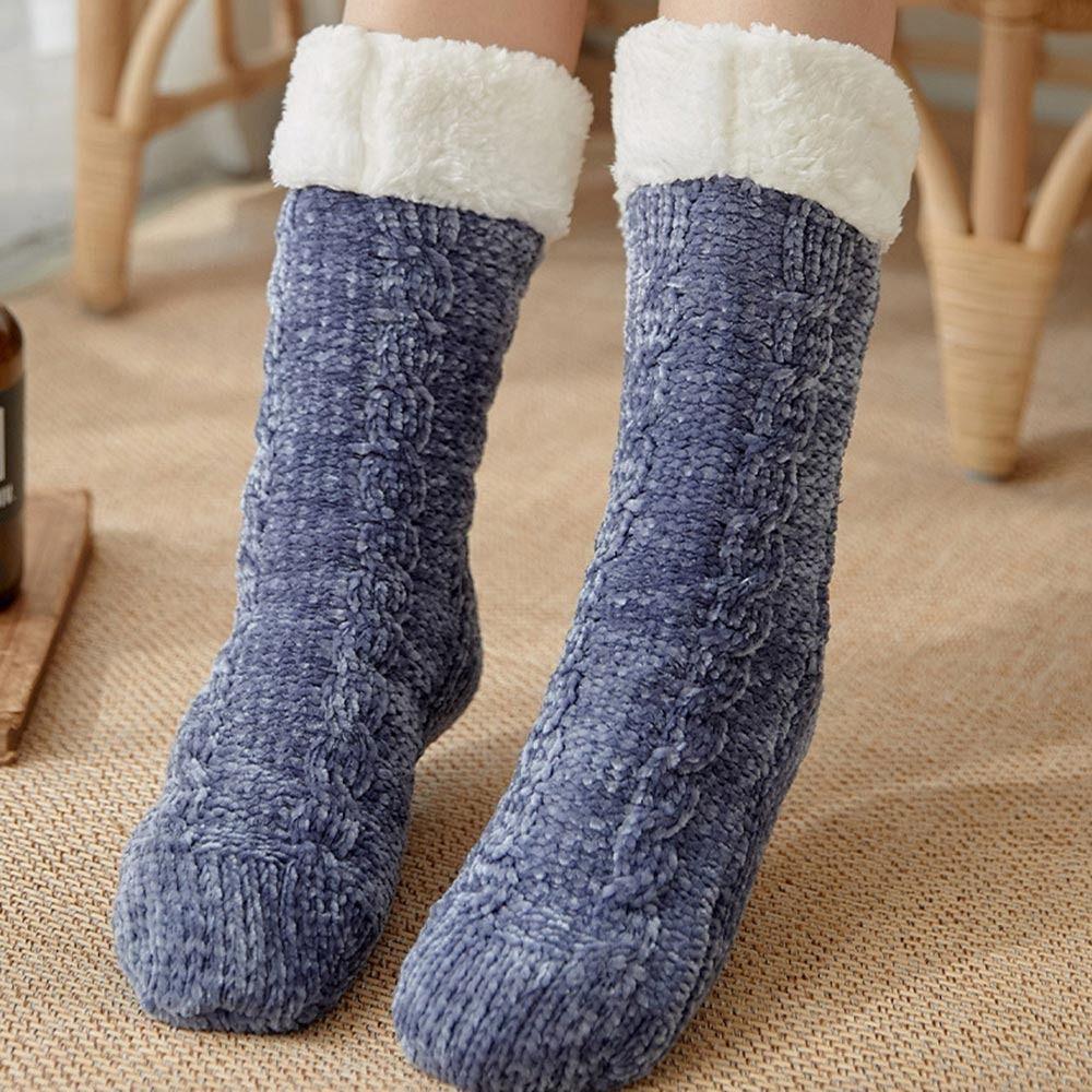 1Pair Polyester Fibre Thermal Socks Plush Snow Socks Fashion Thicken Stockings  Women