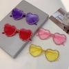 Popular y2k Vintage Love Heart Sunglasses Women For Men Luxury Brand Designer Sun Glasses Punk Diamond Candy Pink Party Shades