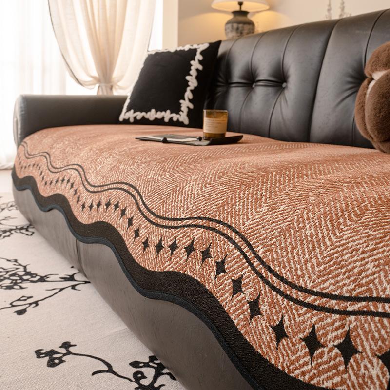 

Универсальная подушка для дивана на четыре сезона 2025 новинка фиксированный прямой ряд нескользящий кожаный чехол для дивана чехол для подушки сиденья тканевое полотенце 90*70cm