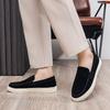 Summer New Suede Men's Board Shoes Comfortable and Breathable One-pedal Hand-stitched Thick-soled Versatile Casual
