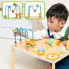 New Wooden Multifunctional Busy Board: Children's Educational Toy with Bead Maze, Gear, Alarm Clock, and Inlay Board.