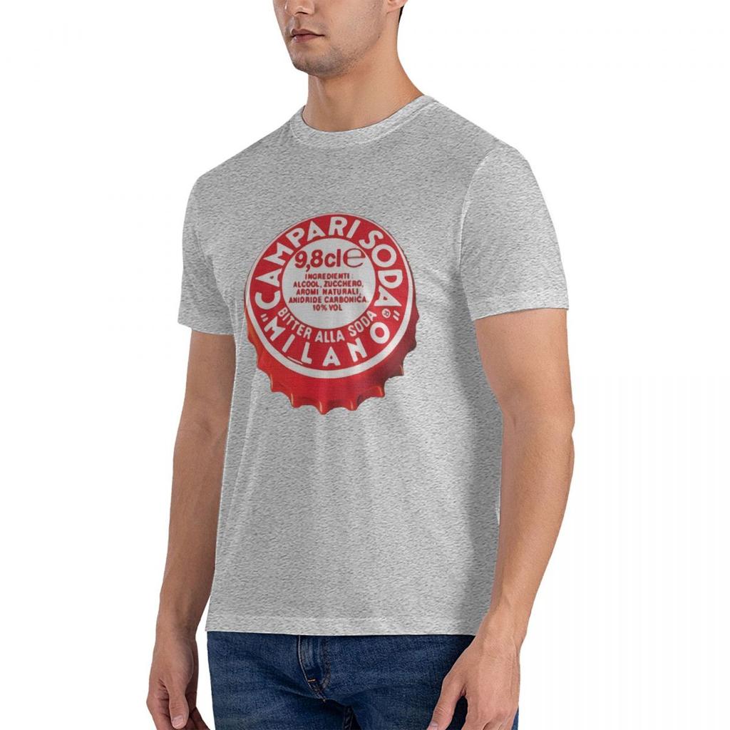 Unisex T shirt 10 Colors Campari Soda Cap Drink Bartender Print Men Tee Shirts Top Y2k Harajuku Tops Street Fashion Short Sleeve