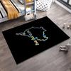 Nürburgring Track Outline Design Rug Non-slip Rug Suitable for Living Room and Bedroom Sofas.