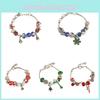 European And American Christmas Snowflake Bell Pendant Bracelet Fashionable And Asymmetrical Perfect For Children