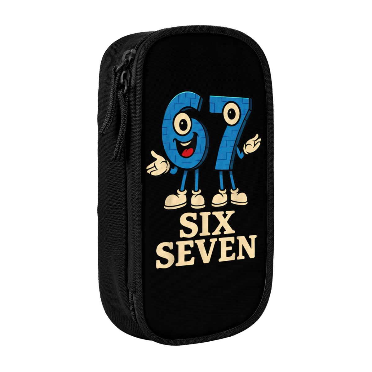 67 Zes Zeven 6-7 Grappige Italiaanse Hersenrot Pennenbak Dubbele Laag Grote Capaciteit Kinder Potlooddoos Perfecte Cadeaus (as the picture,One Size)