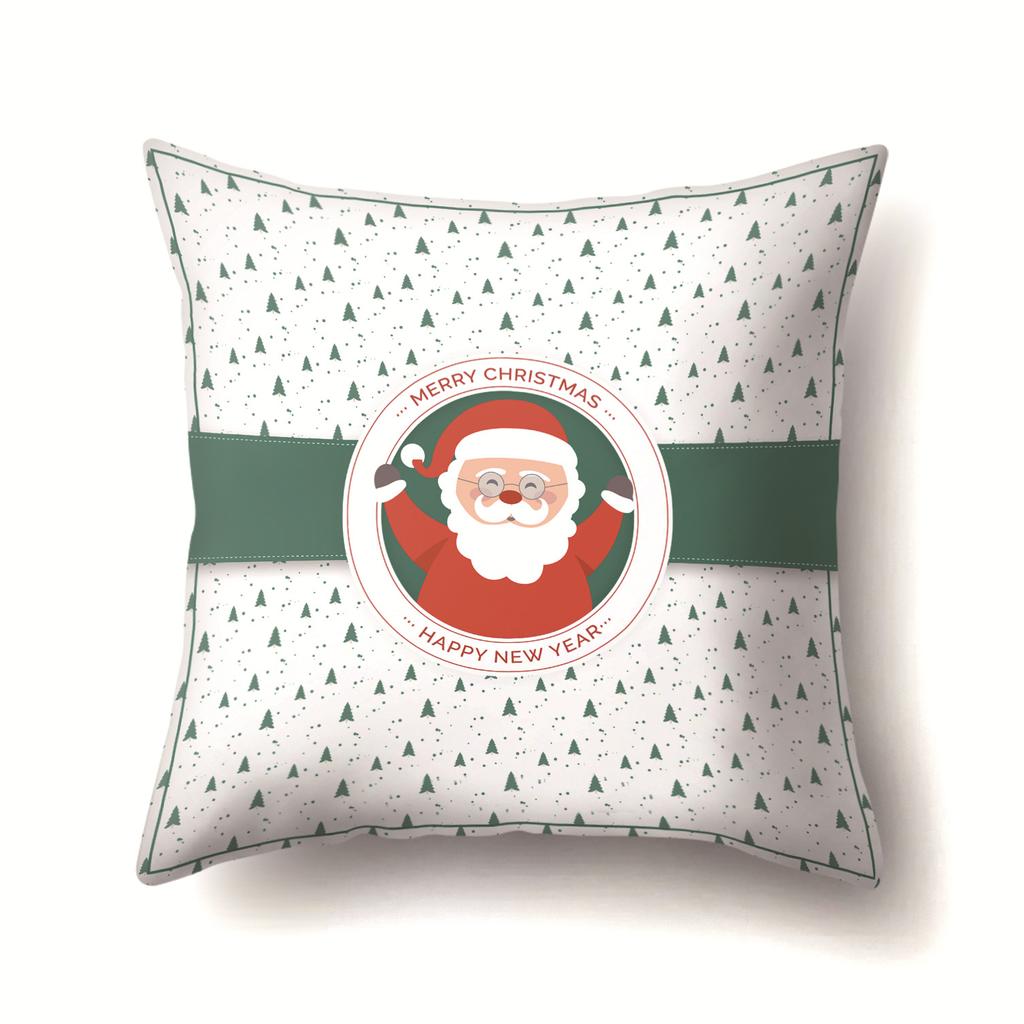 Christmas Santa Claus, Trees, Etc. Polyester Pillow, Sofa Cushion, Bedside Decoration