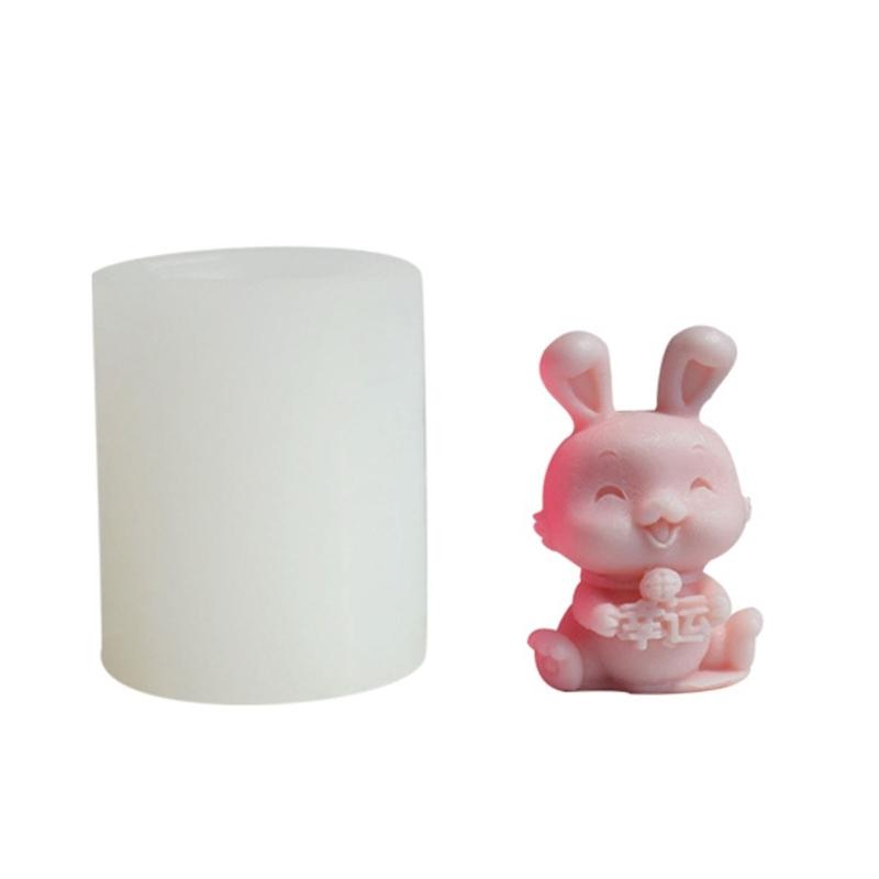 Bunny Series Fondant Epoxy Molds Manual Candle Aromath Soap Molds for Decor