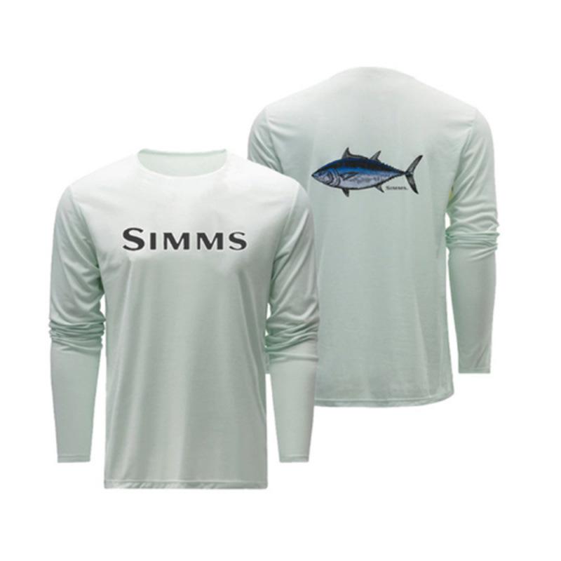 Take One SIMMS Heren Longsleeve Zonbescherming Sneldrogend Vis T-shirt 5XL