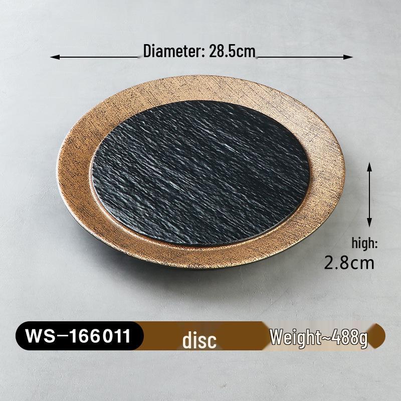 Melamine Imitation Porcelain Hot Pot & BBQ Plate with Handle