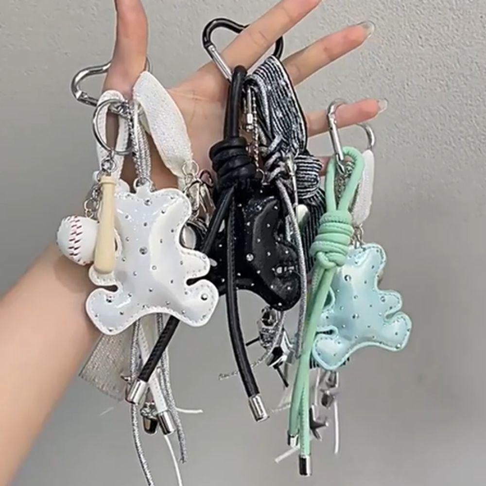 Bag Charm Braided Rope Bag Pendant High-grade Love Tassel Keyring  Female Lady Girl