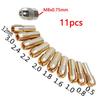 11Pcs 0.5-3.2mm Brass Drill Chucks Collet Bits 4.8mm Shank Screw Nut Replacement