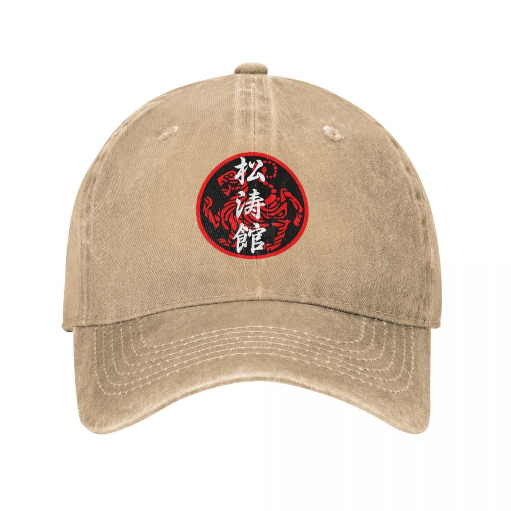 Red Shotokan Karate Summer Retro Denim Washed Baseball Caps Women Cowboy Golf Hat Rock Mens Snapback Cap
