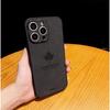 Ahornblatt Lederstruktur Hülle für iPhone 11/12/13 Pro/14 - High-End, Magnetisches Lammleder, Vollständige Abdeckung, Kreatives Design für Männer.