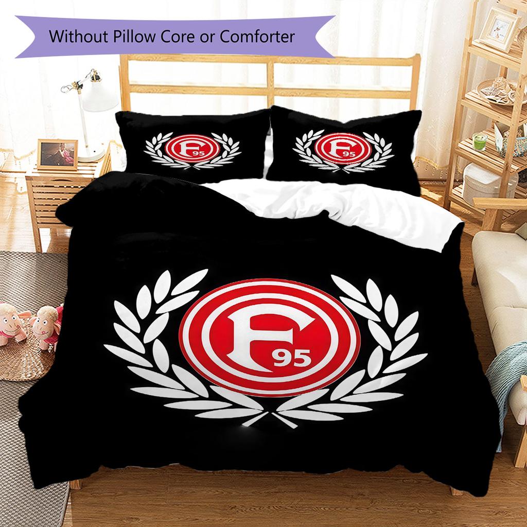 Fortuna Düsseldorf Bedding Quilt Set Quilt Cover Pillowcase Home Decoration Birthday Gift (1 * Duvet Cover + 2 * Pillowcase, Without Core)