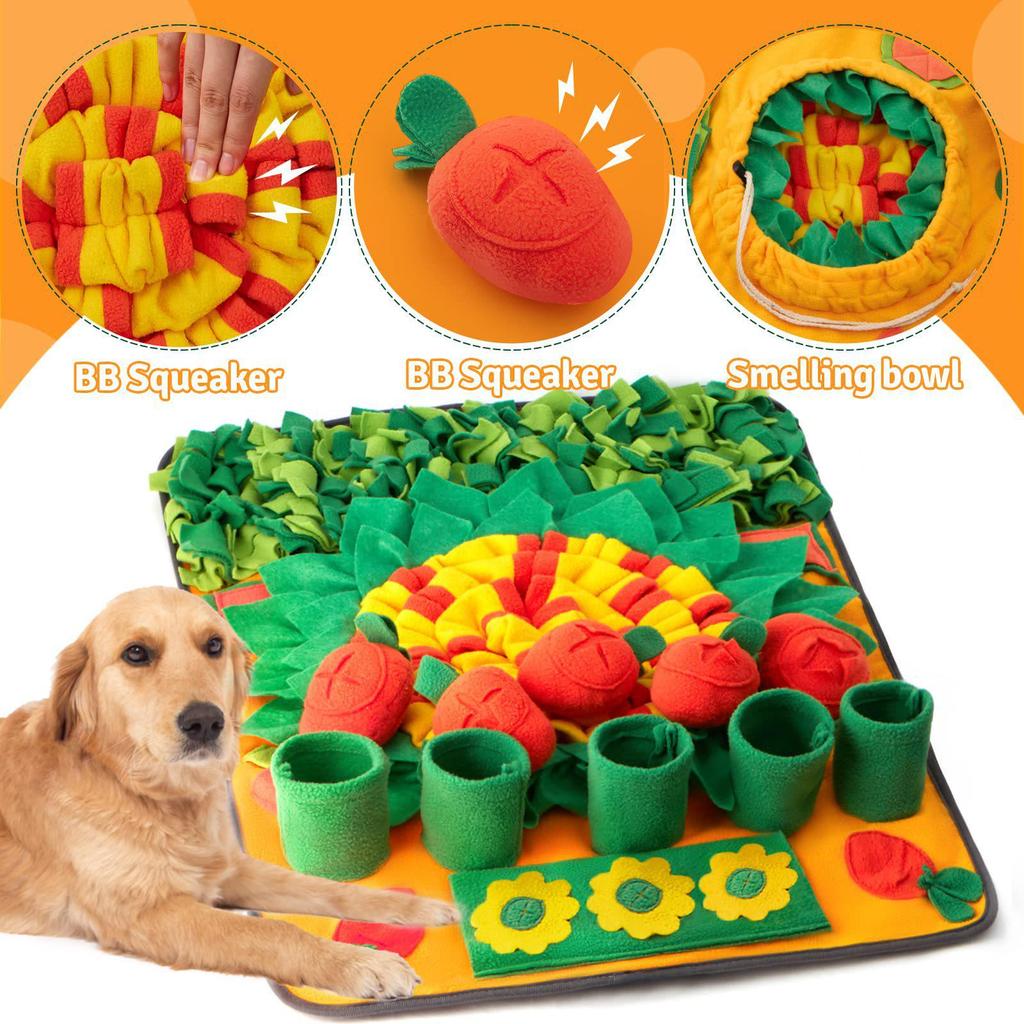 Pet Sniffing and Puzzle Mat: Slow Feeding Training Game for Decompression and Treasure Hunt