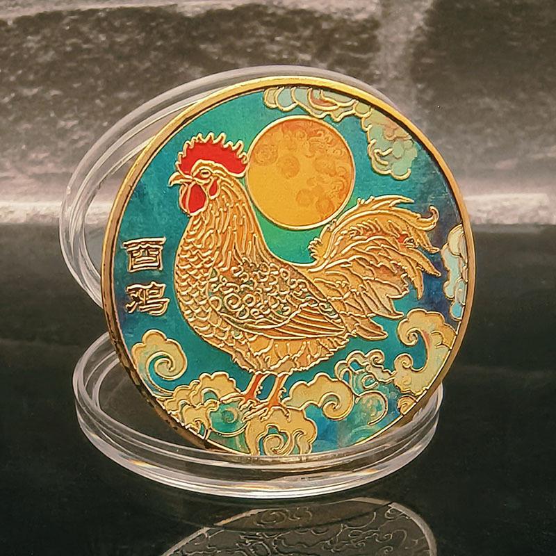 Coin Chinese 2026 12 Zodiac Horse Decoration Colored Commemorative Medal Year Of The Horse High Quality Decorative Coins Gift