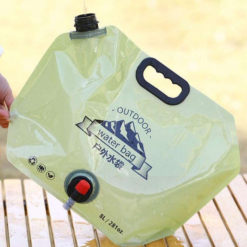 Outdoor Mini Folding Water Bag Camping 5/8L Large Capacity Portable Water Bag Thickened Soft Food Grade Water Storage Bag