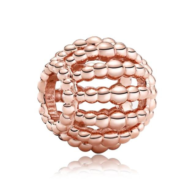 Подвеска из розового золота с цветком в виде листа и короны в виде сердца — фото 23