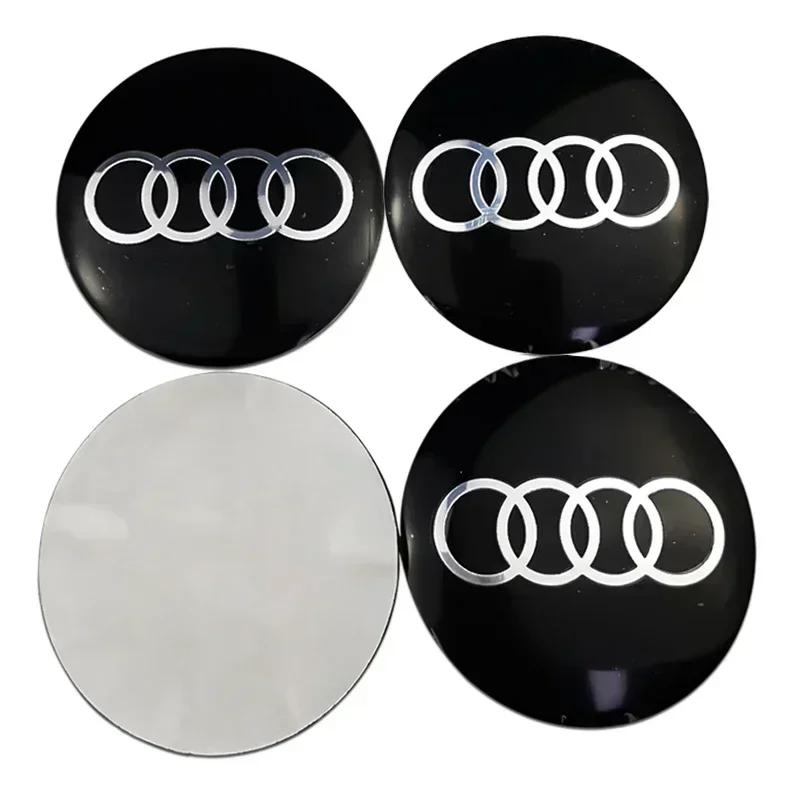 56/60/65/75mm 4pcs Car Wheel Center Hub Cap Badge Logo Sticker 8s A6 A3 A4 A5 A6 Q2L Q3 Q5 Q7 Q8 R8 S4 S8 S7 RS5 RS8 RS6s8