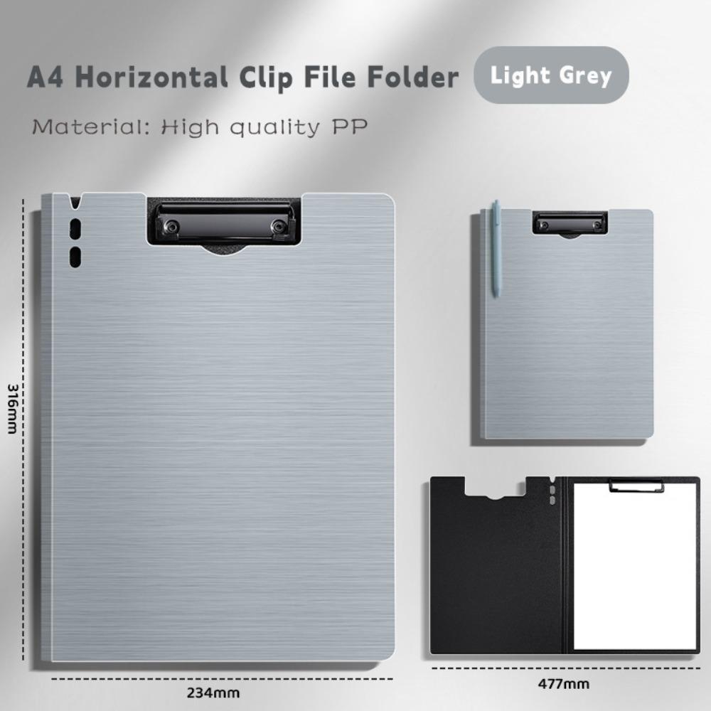 Horizontal/Vertical Clip Clipboard Thickened PP Writing Pad A4 File Folder  Document Management