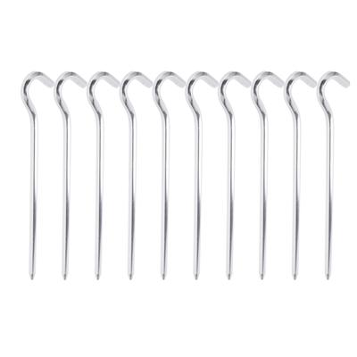 10PCS Tent Pegs HeavyDuty Aluminum Alloy Tent Stakes Pegs with Hook for Camping Hiking Pavilion