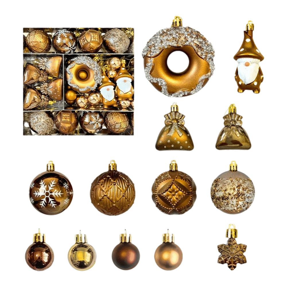 22Pcs/Set Durable 6CM Christmas Ball Shiny Creative Xmas Ornament Ball Christmas Tree Balls Home