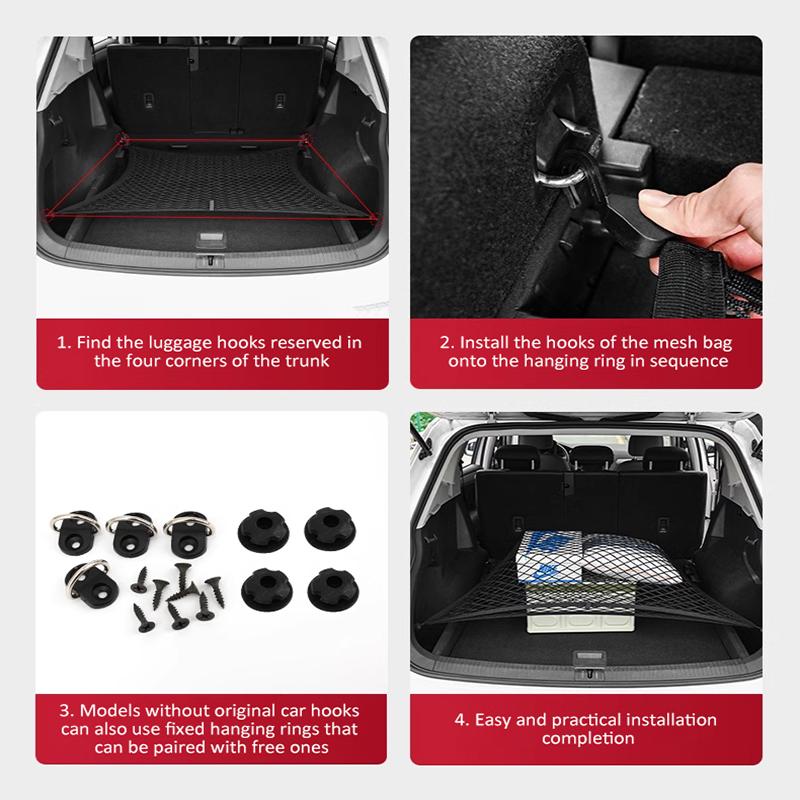 Car Trunk Net For MG HS EHS 2018~2024 AS23 Roewe RX5 D5X Elasticity Convenient Wear-resistant Fixed Nylon Nets Auto Accessories