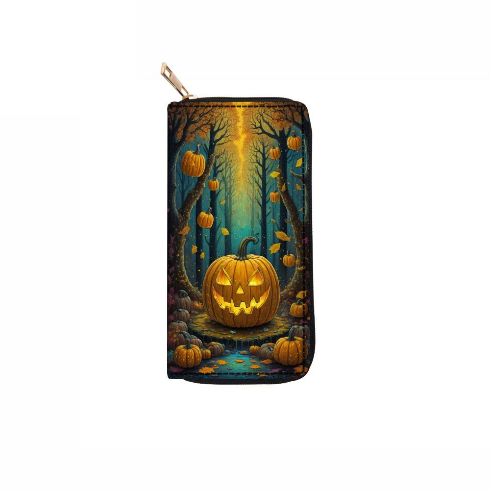 

New Skull Long Zipper Wallet Halloween Clutch Wallet