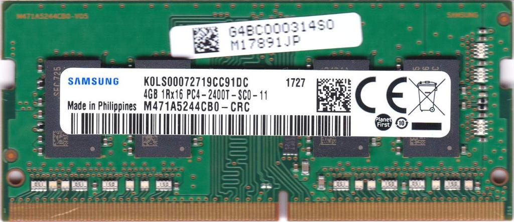 Samsung Genuine 4GB 260pin Notebook Memory Bulk Product [SAMSUNG ORIGINAL] PC4-19200 DDR4-2400 (512Mx16) SO-DIMM