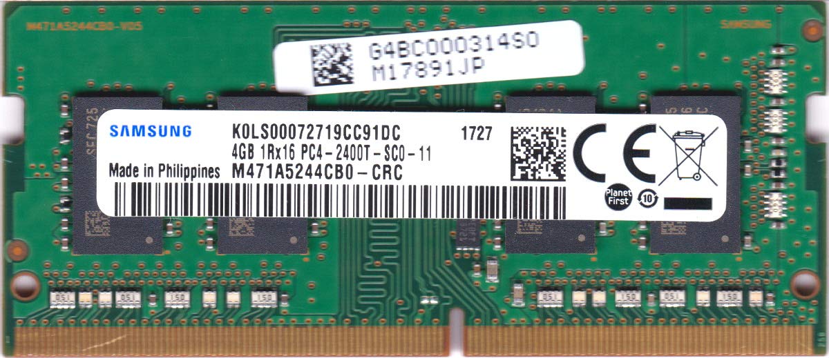 

Samsung Genuine 4GB 260pin Notebook Memory Bulk Product [SAMSUNG ORIGINAL] PC4-19200 DDR4-2400 (512Mx16) SO-DIMM