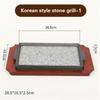 Maifan slate Barbecue plate Steak Barbecue plate Roasted Seafood Stone Plate Circular stone slab Korean barbecue plates