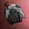 Cardigan a righe con stampa di stelle vintage, giacca corta con cappuccio per autunno e inverno