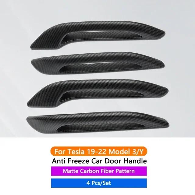 

НОВЫЕ 4 шт. Модифицированная накладка на внешнюю дверную ручку, декоративная наклейка, морозостойкая, прочная, устойчивая к царапинам, для Tesla Model 3/Y