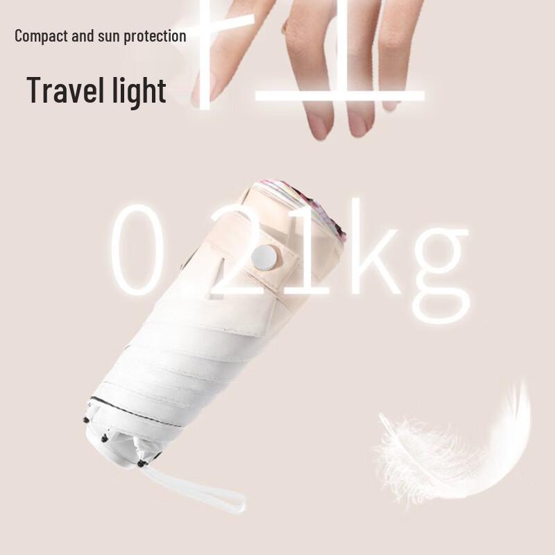 Nanjiao Ultra-Light Floral UV Protection Rain & Sun Umbrella